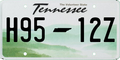 TN license plate H9512Z