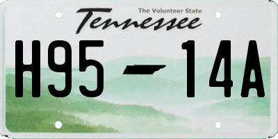 TN license plate H9514A