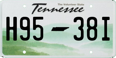 TN license plate H9538I