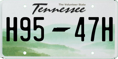 TN license plate H9547H