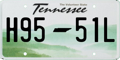 TN license plate H9551L
