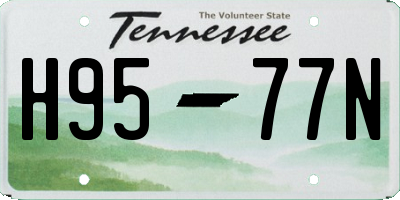 TN license plate H9577N