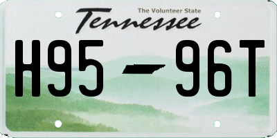 TN license plate H9596T