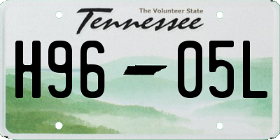 TN license plate H9605L
