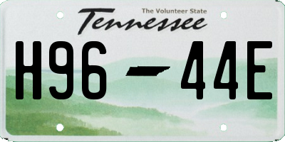 TN license plate H9644E
