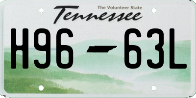 TN license plate H9663L