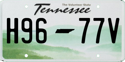 TN license plate H9677V
