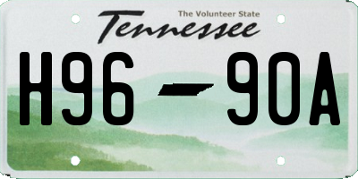 TN license plate H9690A
