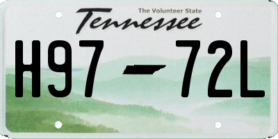 TN license plate H9772L