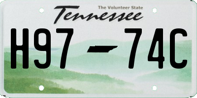 TN license plate H9774C