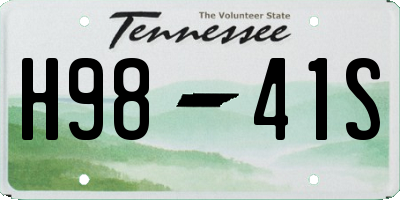 TN license plate H9841S