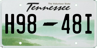 TN license plate H9848I