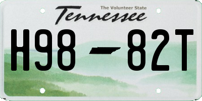 TN license plate H9882T
