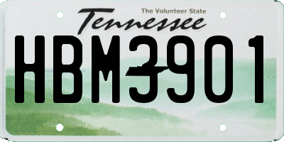 TN license plate HBM3901