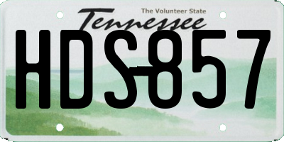 TN license plate HDS857