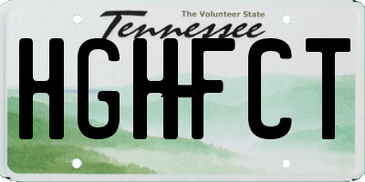 TN license plate HGHFCT