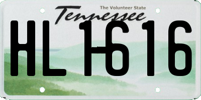 TN license plate HL1616