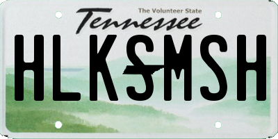 TN license plate HLKSMSH