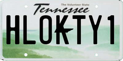 TN license plate HLOKTY1