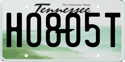 TN license plate HO805T