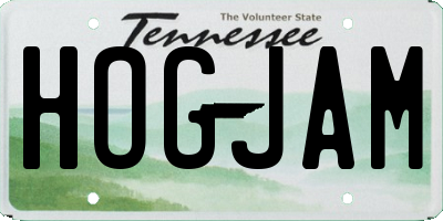 TN license plate HOGJAM