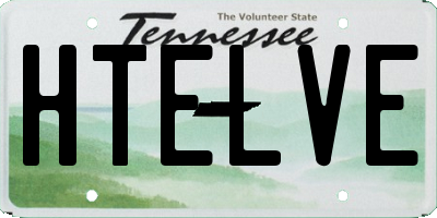 TN license plate HTELVE