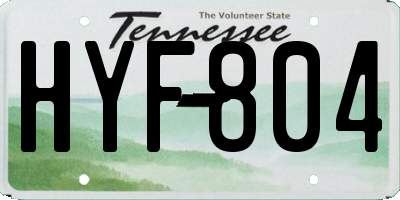 TN license plate HYF804