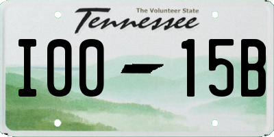 TN license plate I0015B