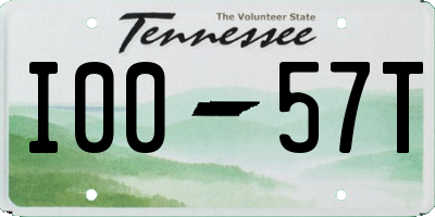TN license plate I0057T