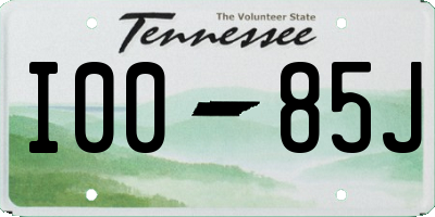 TN license plate I0085J