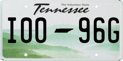 TN license plate I0096G