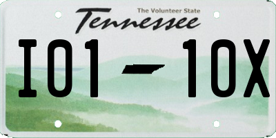 TN license plate I0110X