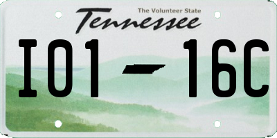 TN license plate I0116C