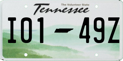 TN license plate I0149Z