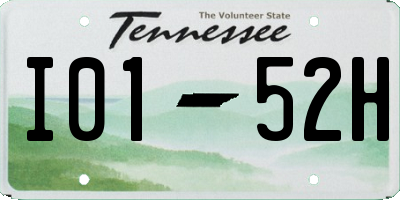 TN license plate I0152H
