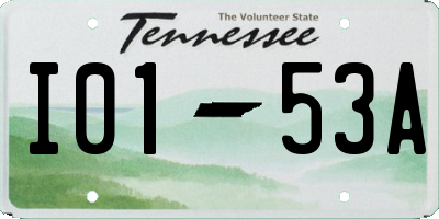 TN license plate I0153A