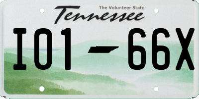TN license plate I0166X
