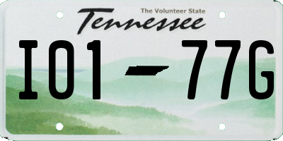 TN license plate I0177G