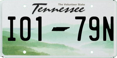 TN license plate I0179N