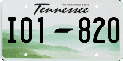TN license plate I0182O
