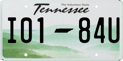 TN license plate I0184U