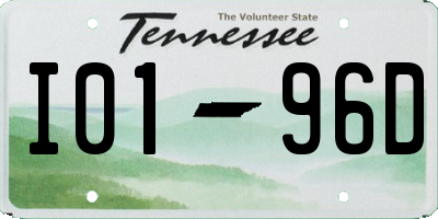 TN license plate I0196D