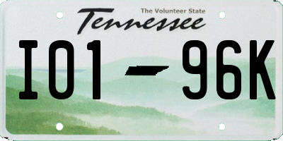 TN license plate I0196K