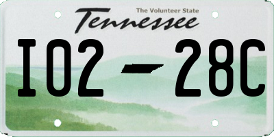 TN license plate I0228C