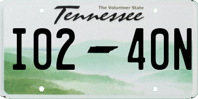 TN license plate I0240N