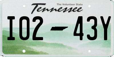 TN license plate I0243Y