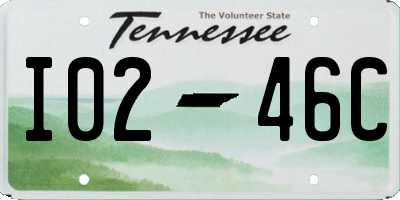 TN license plate I0246C