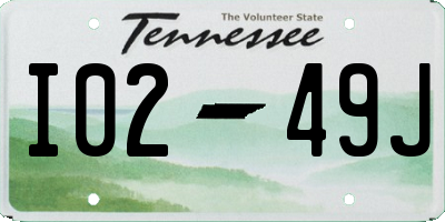 TN license plate I0249J