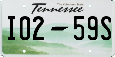 TN license plate I0259S