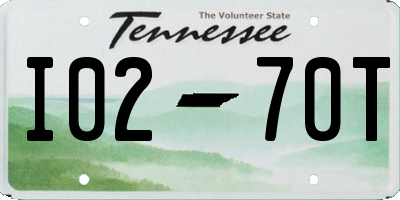 TN license plate I0270T